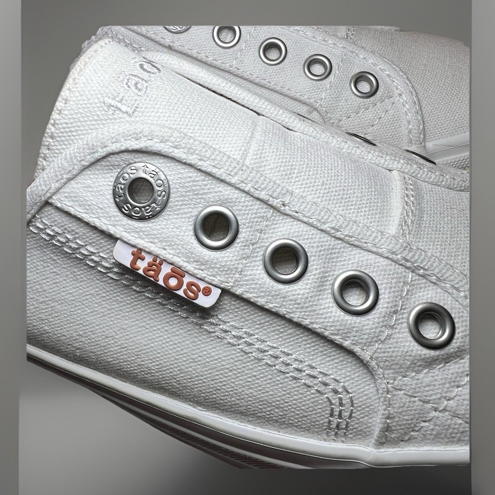 Taos Ez Soul White Canvas Slip On Sneaker Slides Womens Size US 8 - Picture 4 of 10